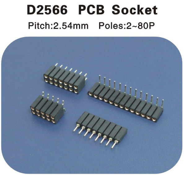 PCB Socket 2.54圓孔排母 D2566