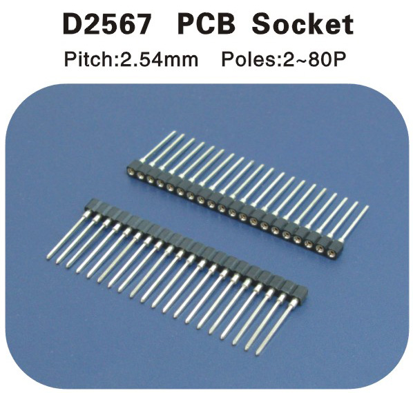 PCB Socket 2.54圓孔排母 D2567